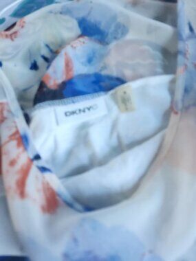 Blue, White and Orange Top